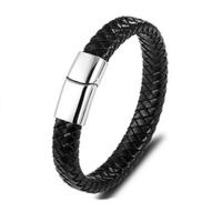 PU Leather Cord Bracelets, with 304 Stainless Steel, plated, fashion jewelry 