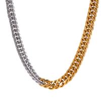 Titanium Steel Chain Necklace, with 1.97inch extender chain, Vacuum Ion Plating, fashion jewelry & Unisex 9mm Approx 16.93 Inch, Approx 6.69 Inch 