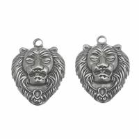 Stainless Steel Animal Pendants, 304 Stainless Steel, Lion, machine polished, DIY, original color 