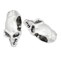Zinc Alloy Jewelry Beads, Skull, plated, DIY Approx 4mm 