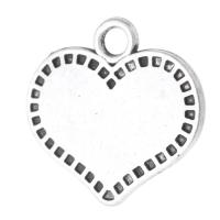 Zinc Alloy Heart Pendants, plated, DIY Approx 2.5mm 