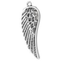 Wing Shaped Zinc Alloy Pendants, plated, Unisex Approx 2mm 
