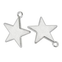 Zinc Alloy Star Pendant, plated, Unisex Approx 2mm 