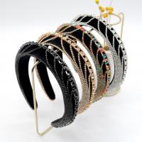 Hair Bands, Velveteen, with Sponge, fashion jewelry & for woman & with rhinestone 30mm 