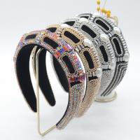 Hair Bands, Velveteen, with Sponge, fashion jewelry & for woman & with rhinestone 30mm 