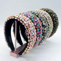 Hair Bands, Velveteen, with Sponge, fashion jewelry & for woman & with rhinestone 50mm 