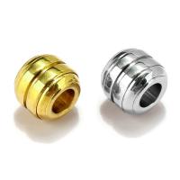 Stainless Steel Large Hole Beads, 304 Stainless Steel, gold color plated, DIY Approx 6mm 