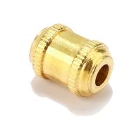 Edelstahl Kugel mit großem Loch, 304 Edelstahl, goldfarben plattiert, DIY, 10x13mm, Bohrung:ca. 4mm, verkauft von PC