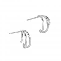 Sterling Silver Stud Earring, 925 Sterling Silver, plated, for woman & hollow 