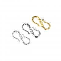 Sterling Silver S Hook Clasp, 925 Sterling Silver, plated, DIY 