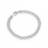 Sterling Silver Bracelets, 925 Sterling Silver, plated, Unisex 6mm Approx 7.48 Inch 