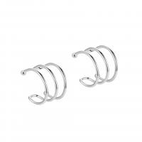 925 Sterling Silver Earring Clip, plated, for woman & hollow 