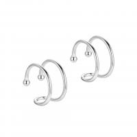925 Sterling Silver Earring Clip, plated, for woman & hollow 