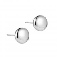 Sterling Silver Stud Earring, 925 Sterling Silver, plated, for woman 12mm 