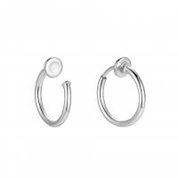 925 Sterling Silver Earring Clip, plated, Unisex 14mm 
