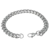 Stainless Steel Chain Bracelets, 304 Stainless Steel, machine polished, fashion jewelry & Unisex original color 