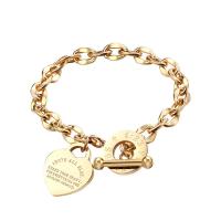 Titanium Steel Bracelet & Bangle, Heart, plated, fashion jewelry & for woman cm 