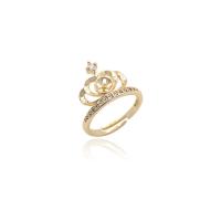 Палец кольцо-латунь, Латунь, плакирован золотом, Регулируемый & разные стили для выбора & Женский, продается PC