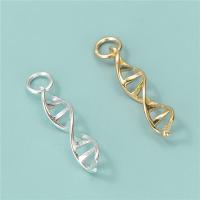 Sterling Silver Pendants, 925 Sterling Silver, Helix, plated, DIY & hollow Approx 3mm [