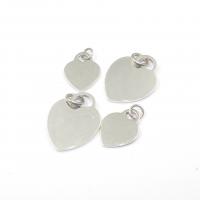 Серебряное сердце подвески, Серебро 925 пробы, Сердце, покрытый платиной, DIY & разный размер для выбора, продается PC