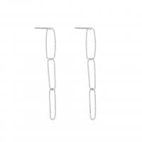 Sterling Silver Drop Earring, 925 Sterling Silver, plated, for woman & hollow 