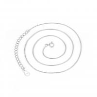 Sterling Silver Necklace Chain, 925 Sterling Silver, with 1.96 inch extender chain, plated & for woman Approx 15.74 Inch 