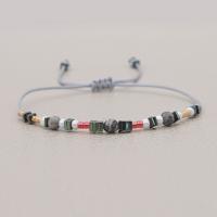 Glass Seed Beads Bracelets, Seedbead, with Gemstone, handmade, Adjustable & for woman Approx 11.02 Inch 