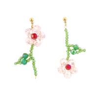 Glass Seed Beads Earring, Zinc Alloy, with Glass Beads, fashion jewelry & for woman, multi-colored 