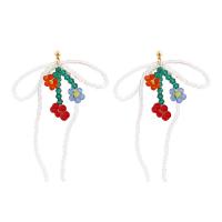 Glass Seed Beads Earring, Zinc Alloy, with Glass Beads & Seedbead, fashion jewelry & for woman 