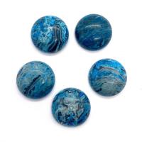 Кабошоны из агата, Сумасшедший агат, Круглая, естественный & DIY, голубой, 19mm, продается PC