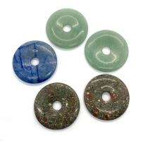 Gemstone ювелирные изделия Кулон, Полудрагоценный камень, Кольцевая форма, естественный & DIY, Много цветов для выбора, 50mm, продается PC