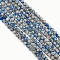 Azurite Beads, Round, DIY blue Approx 38 cm 