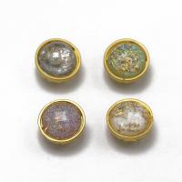 Fashion Resin Cabochons, Brass, with Resin & Plastic Pearl, gold color plated, DIY & faceted 