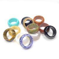 Gemstone Finger Ring, Natural Stone, Donut & Unisex 