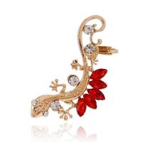 Earring Cuff and Wraps, Zinc Alloy, Lizard, fashion jewelry & for woman & with rhinestone, golden 