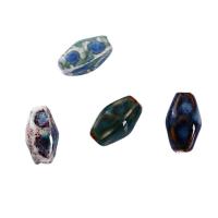 Gesprenkelte Porzellan Perlen, Unregelmäßige, DIY, keine, 20x12mm, Bohrung:ca. 3mm, 10PCs/Tasche, verkauft von Tasche
