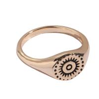 Палец кольцо-латунь, Латунь, 14K плакирование железом, ювелирные изделия моды & Мужская, Золотой, размер:6-8, продается PC