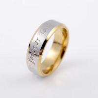 Titanium Steel Couple Ring, plated 