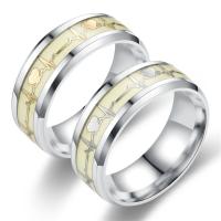Titanium Steel Couple Ring, plated & luminated 