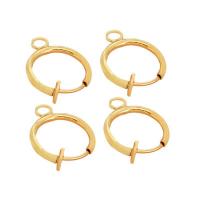 Zinc Alloy Clip Earring Component, Brass, plated 