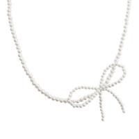 Collar de perlas de plástico, metal, con Perlas plásticas, con 1.97inch extender cadena, chapado en color dorado, Joyería & para mujer, longitud:aproximado 15.75 Inch, Vendido por UD