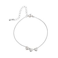 Brass Bracelets, with 2.36inch extender chain, silver color plated, fashion jewelry & for woman Approx 6.69 Inch 