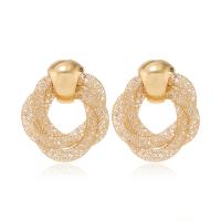 Messing Tropfen Ohrring, Modeschmuck & für Frau & hohl, goldfarben, 30x25mm, verkauft von Paar