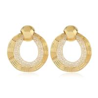 Brass Drop Earring, KC gold color plated, fashion jewelry & for woman & hollow 
