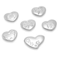 Stainless Steel Heart Pendants, 304 Stainless Steel, machine polished, DIY & no hole, original color 