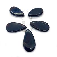 Black Obsidian Pendants, Teardrop, Natural & 5 pieces & DIY, black, 16*28-18*35mm 