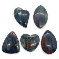 Dragón+Sangre+piedra colgante, unisexo, color mixto, 35x45-25x55mm, 5PCs/Bolsa, Vendido por Bolsa