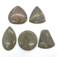 Pendentifs en pierre zèbre, Dalmate, unisexe, couleurs mélangées, 35x45- Vendu par sac