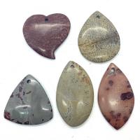 Joyas de piedras preciosas colgante, unisexo, color mixto, 35x45-25x55mm, 5PCs/Bolsa, Vendido por Bolsa