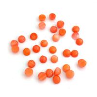 Synthetic Coral Cabochon, Dome, DIY, orange, 4mm 
